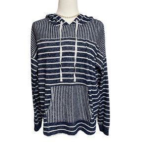 Cozy and Stretchy Striped Lightweight Hoodie Sweatshirt